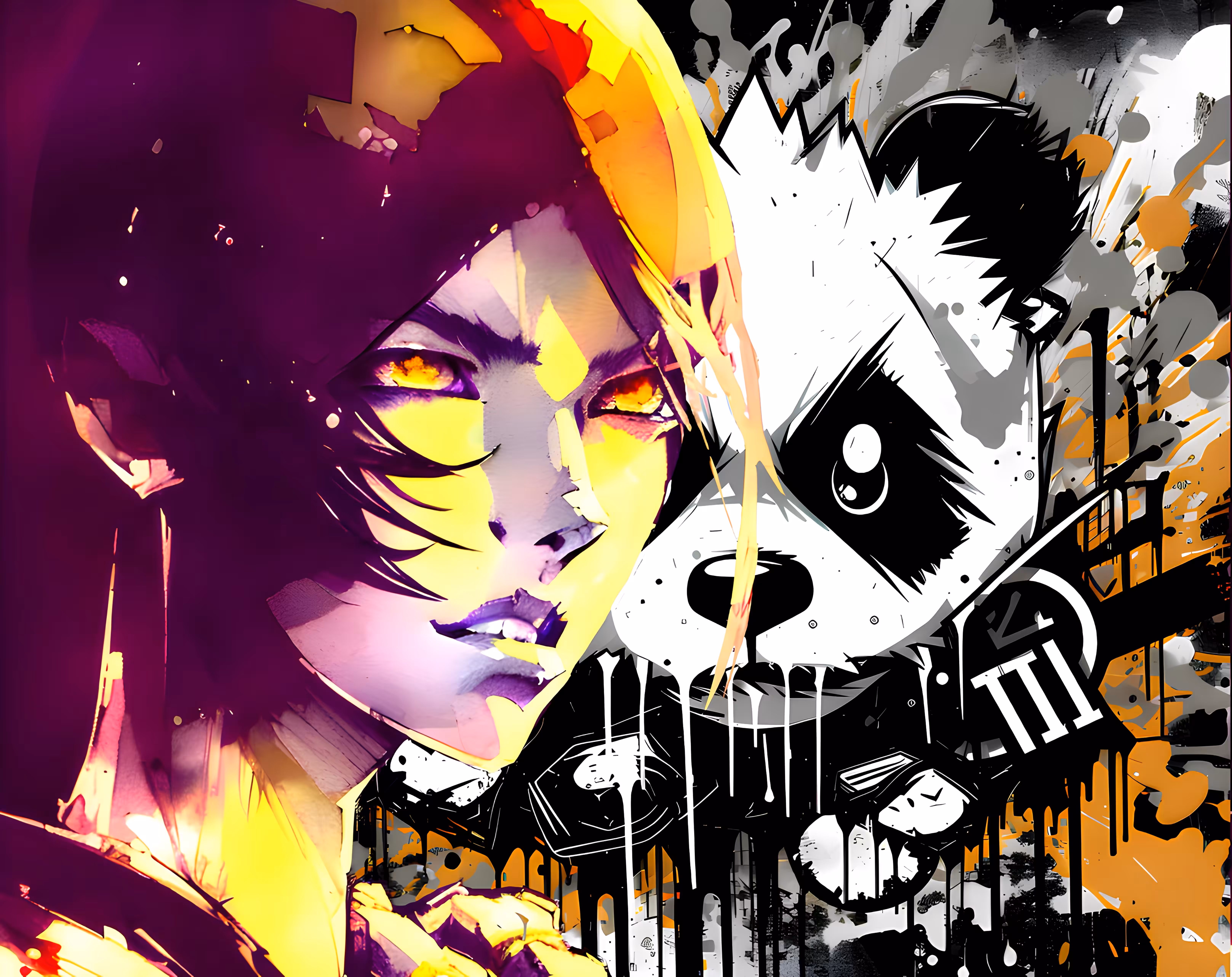 Panda's Palette: The  Edgy Duo