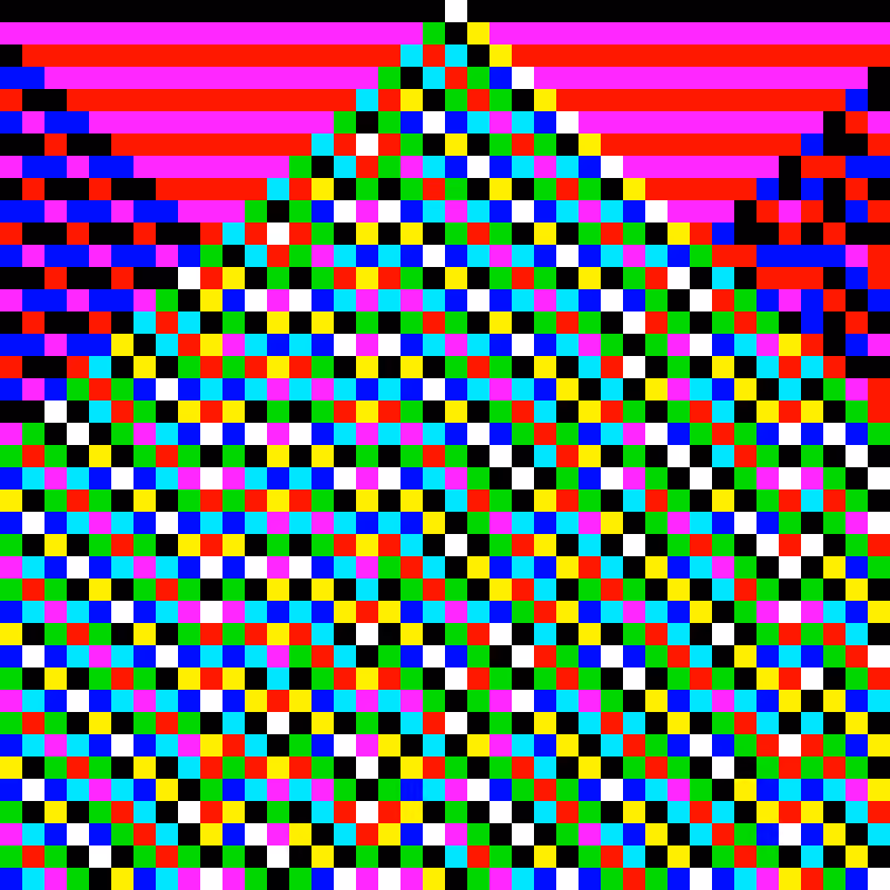 RGB Elementary Cellular Automaton #955