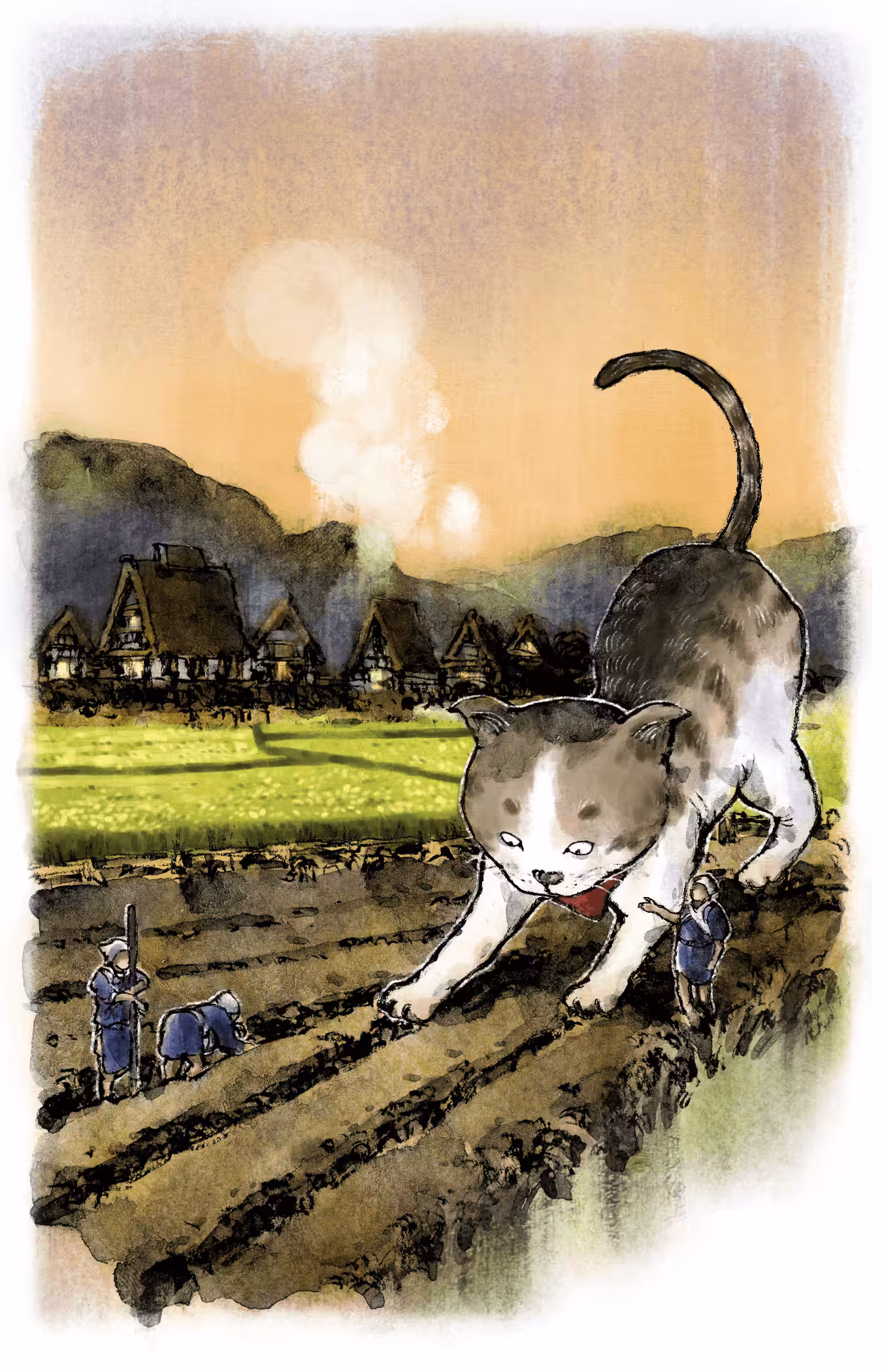 Densetsu #01 : Taro, the farm cat, helps hooman make a rice field.