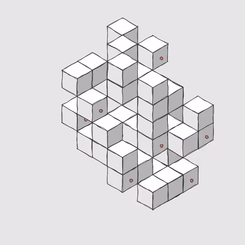 Hand drawn Voxels #6
