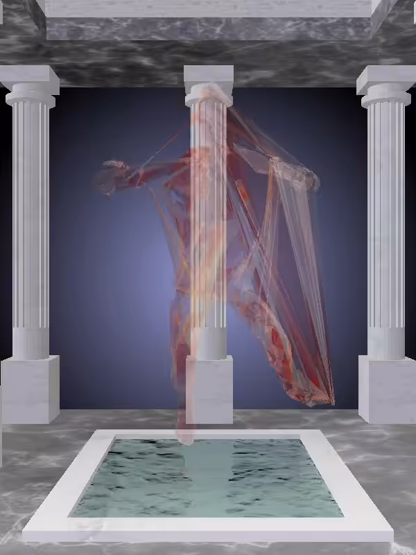 HeavenComputer: The Fading Treading Water Fiery Red Man #2453