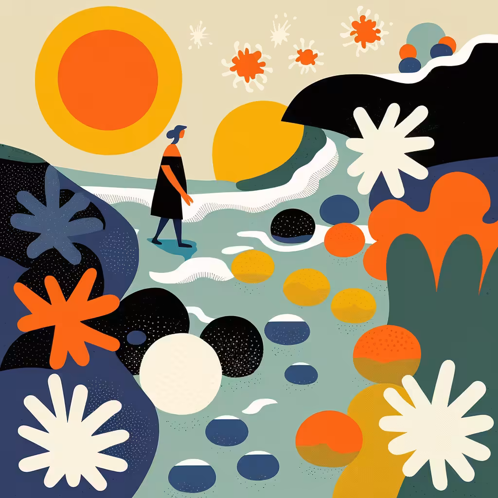 Psychedelic Art: On the Beach