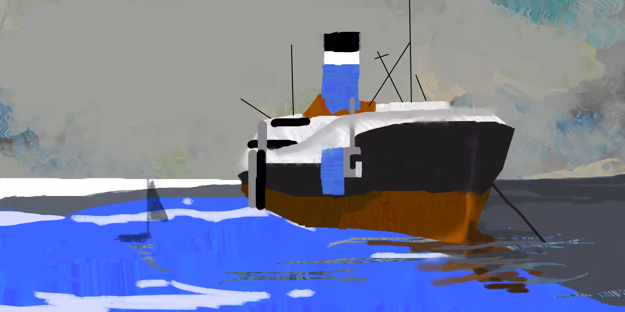 Two ships and sea II [osinachi study]