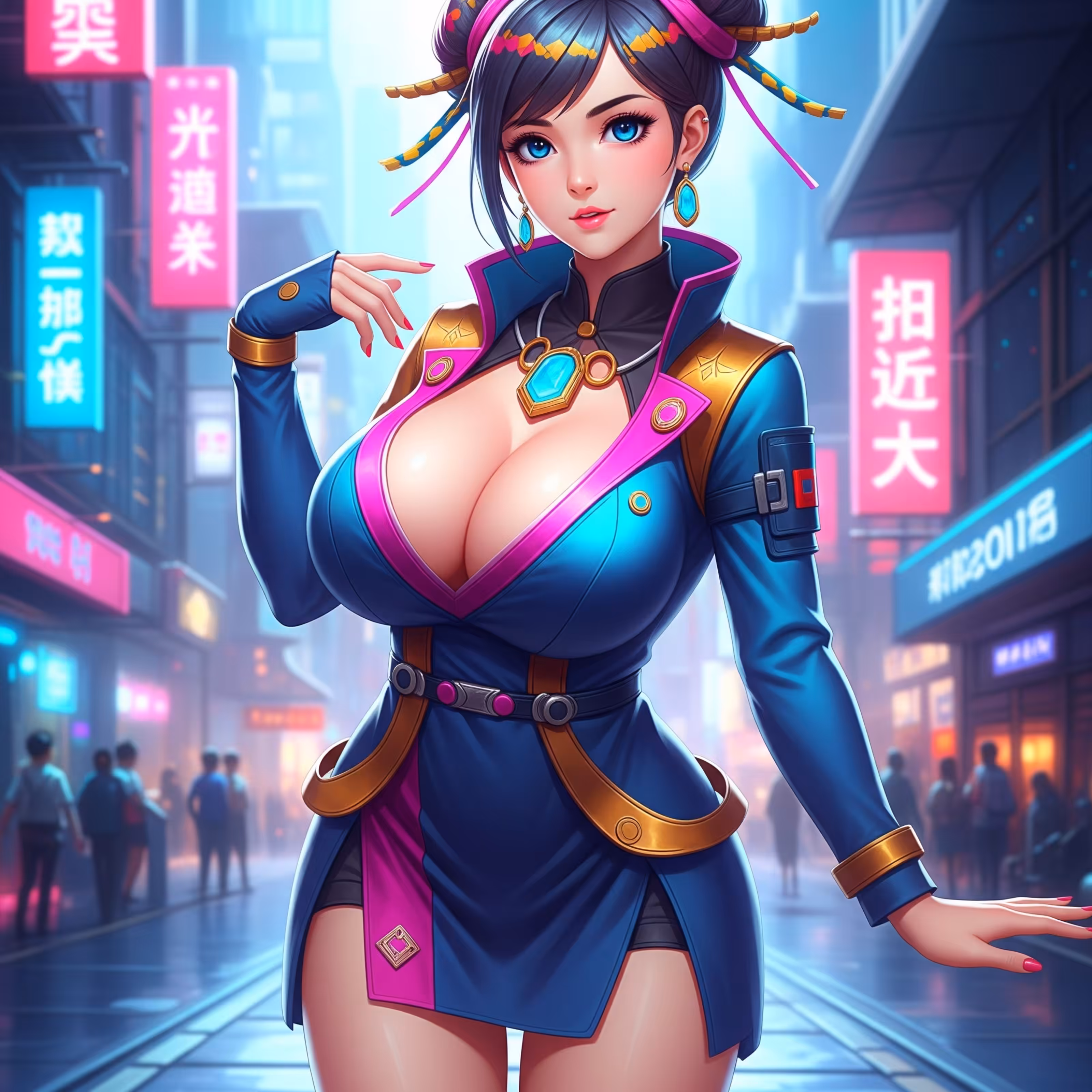 "Neon Empress: Cyber Geisha of Tomorrow"