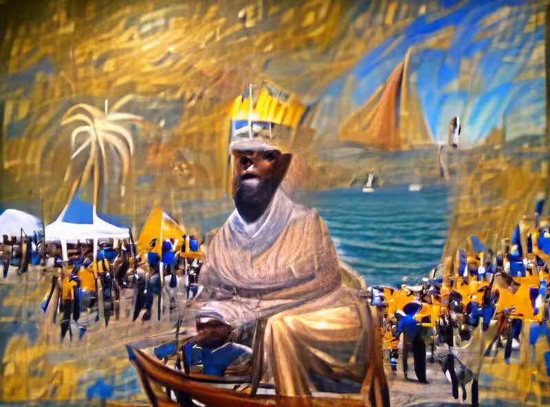 mansa musa painted by monet at the bay