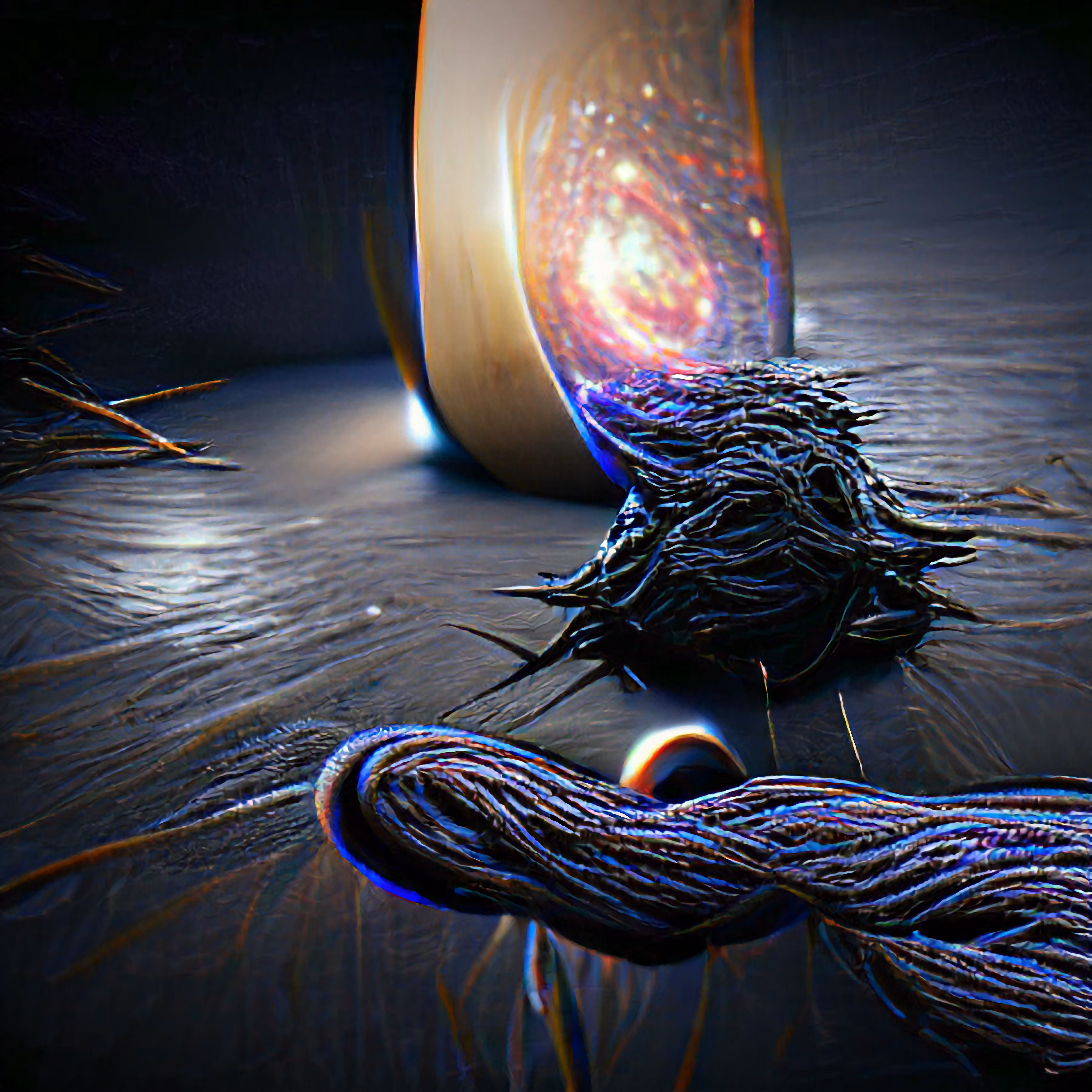 Threads describing the cosmos #2 / Multimodal A.I Art / 7k x 7k Pixels