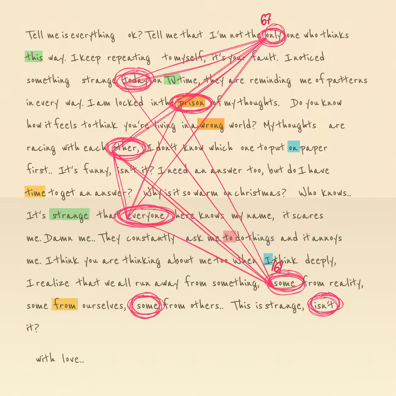 Conspiracy Theory Vol.2: a letter #70