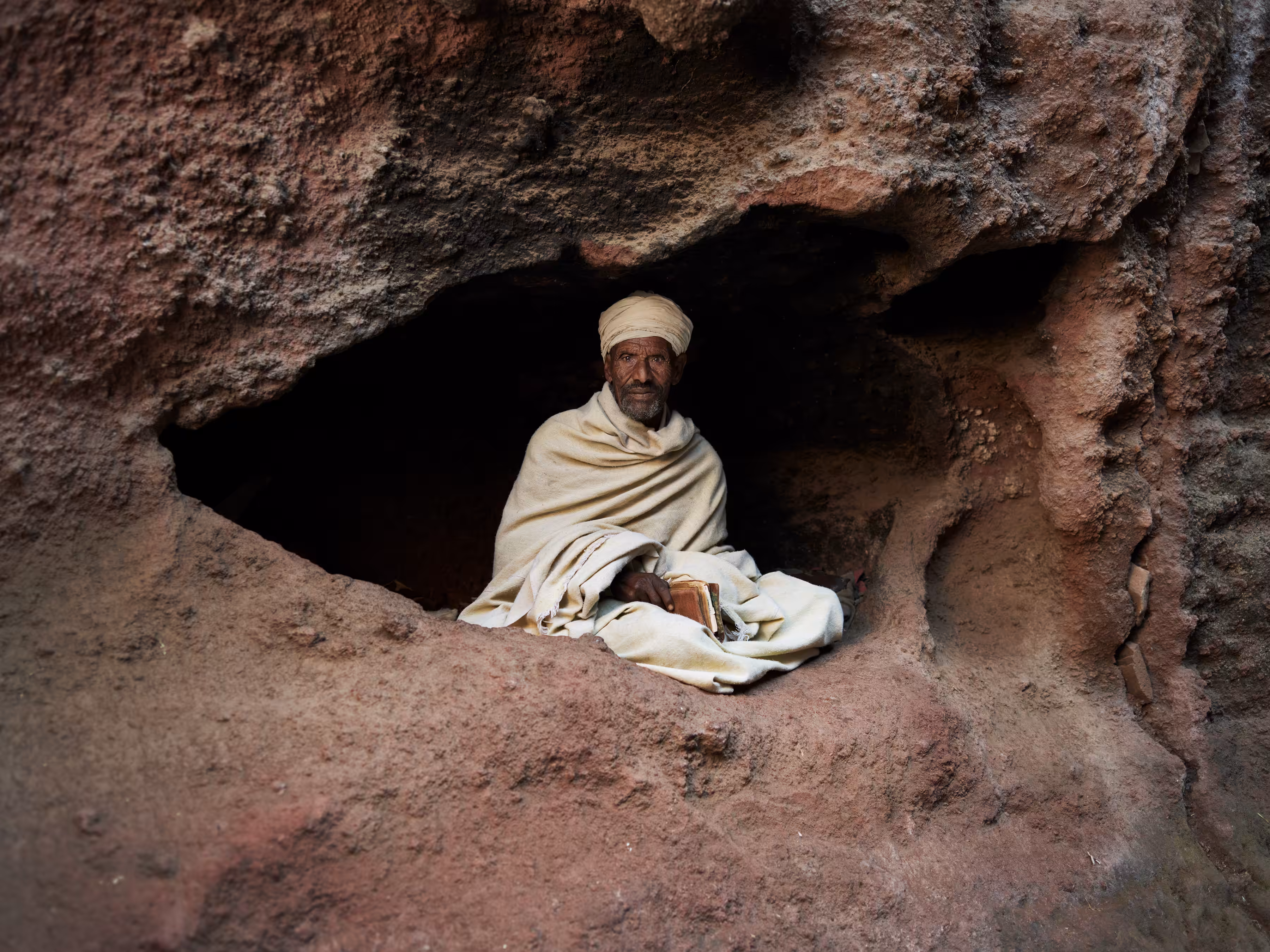 Ethiopia - Meregeta, an Ascetic, with His Bible