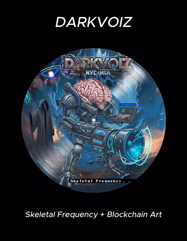 DarkVoiz : Skeletal Frequency + Blockchain Art / 45s