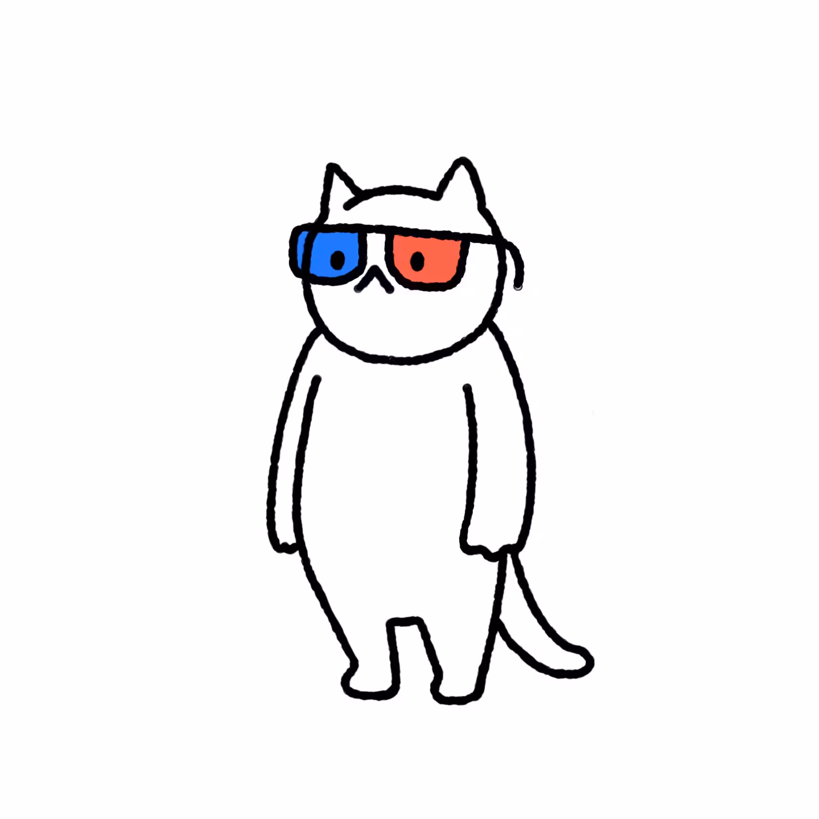 Portrait of Simple Cat