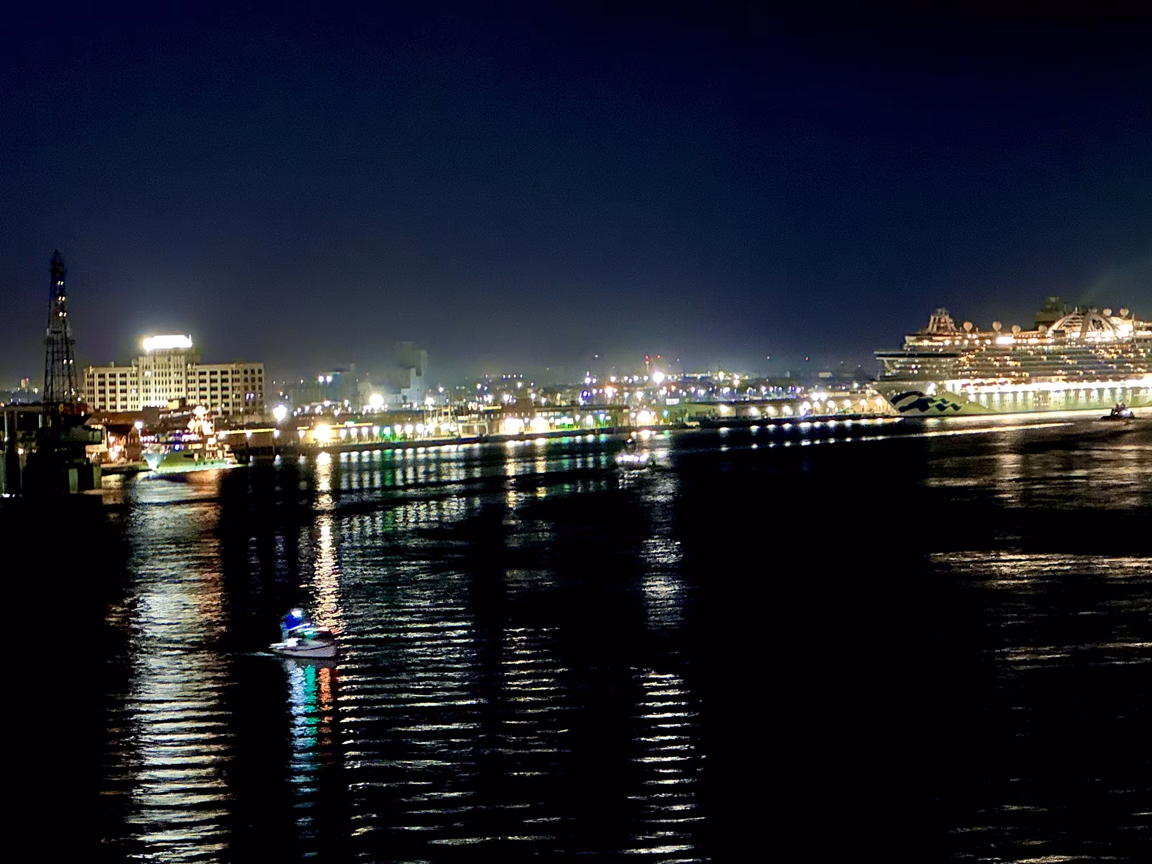 Port of Galveston in Lights