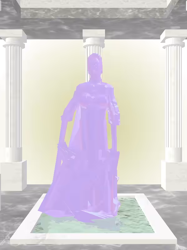 The Fragmented Victorious Bright Purple Woman #7584
