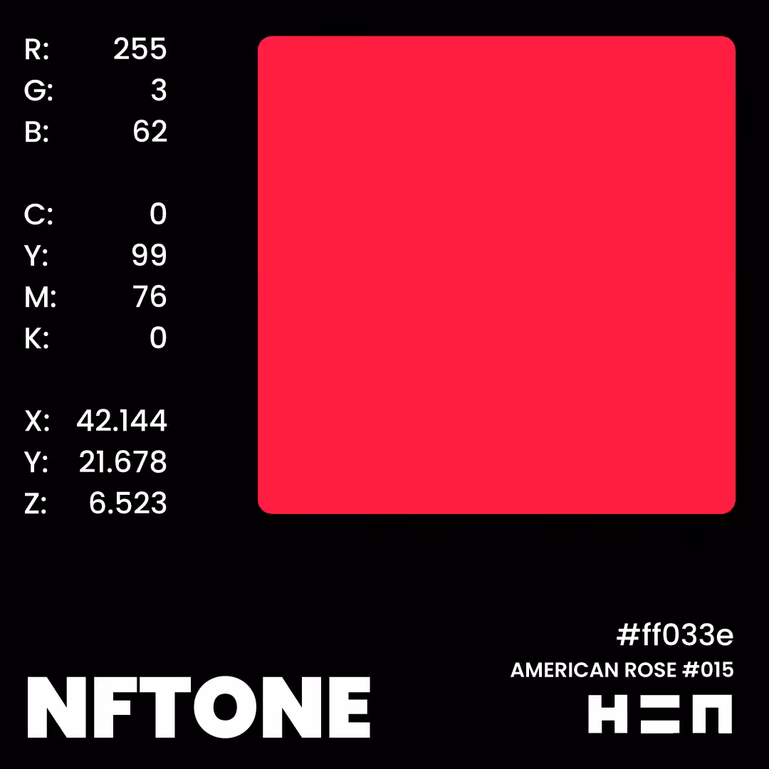 NFTONE - American Rose - #015 - H=N Classic Swatches Collection