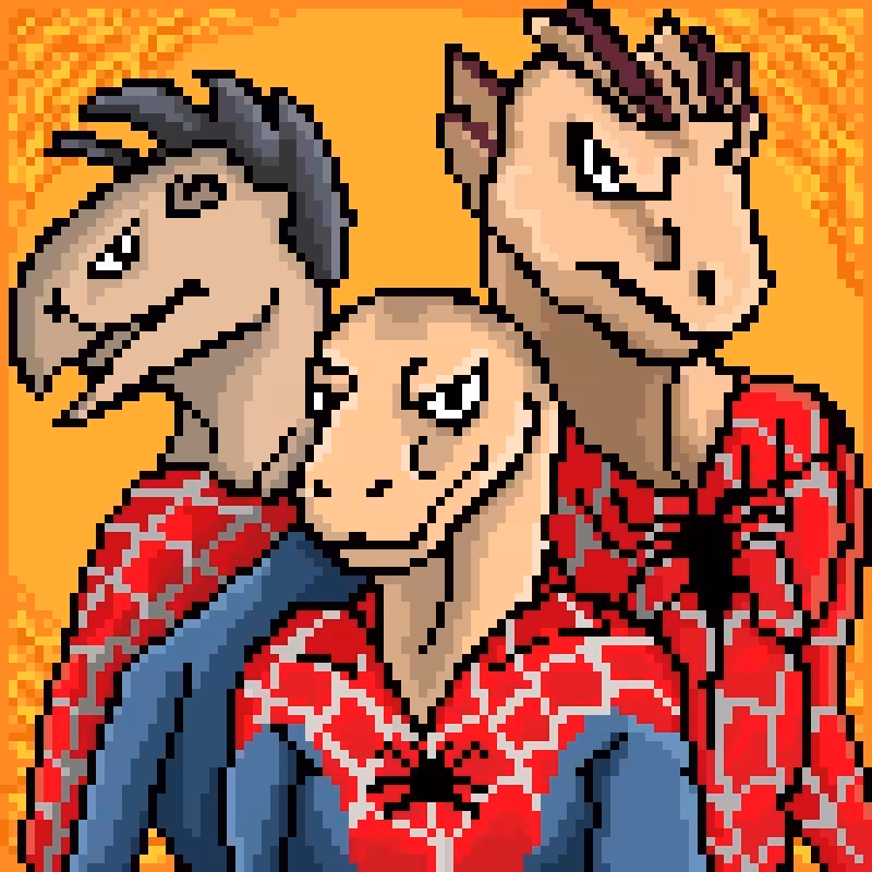 CryptoDinosaurs #74 - Trio of Spider-Dino's