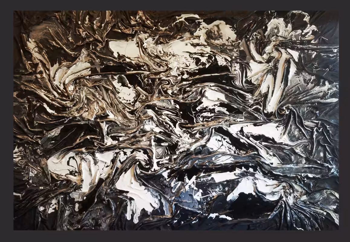 Black and white 3d painting