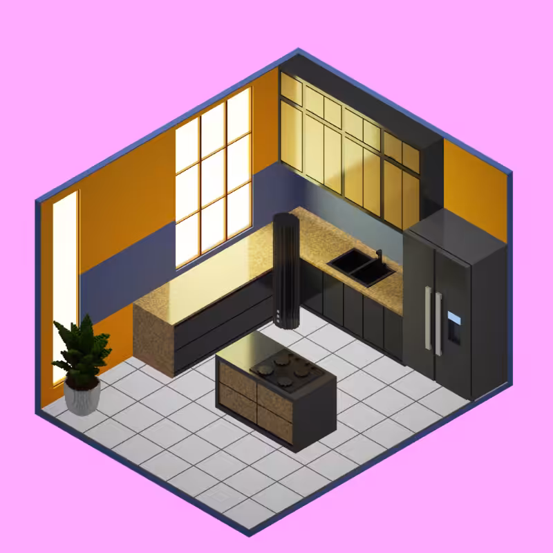 Isometric kitchen #11