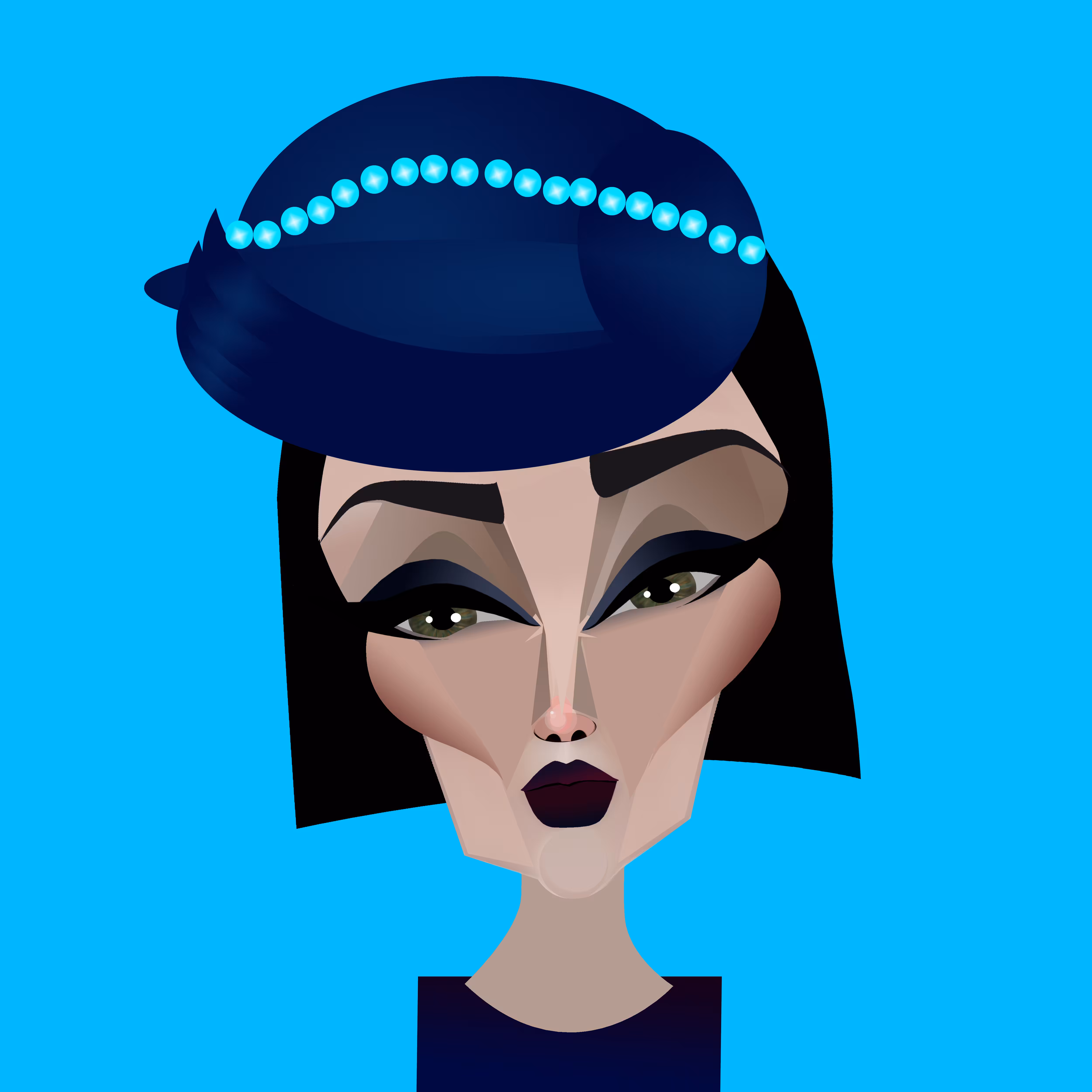 isabel blue hat