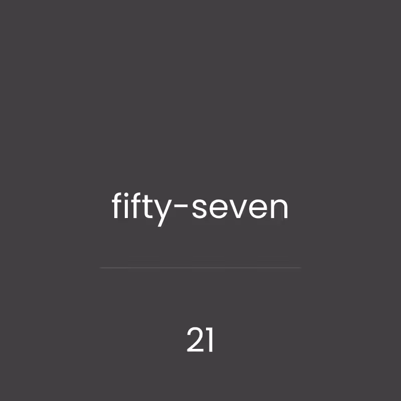 aoon - alphabetical order of numbers #21