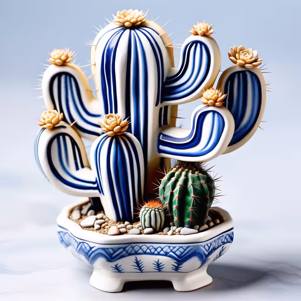 AMAZING  COLLABORATIONS: Cactus Gzhel 3