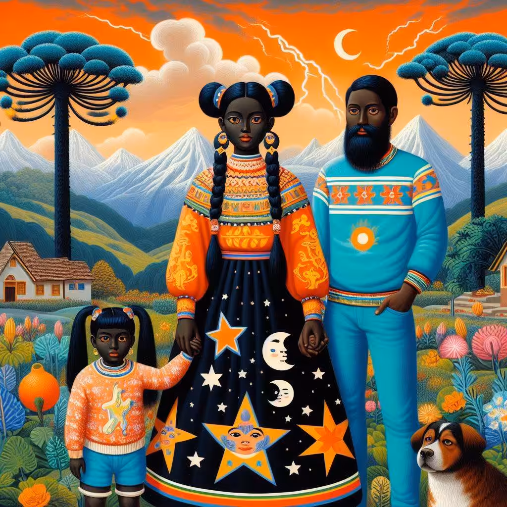 Mother, father and child