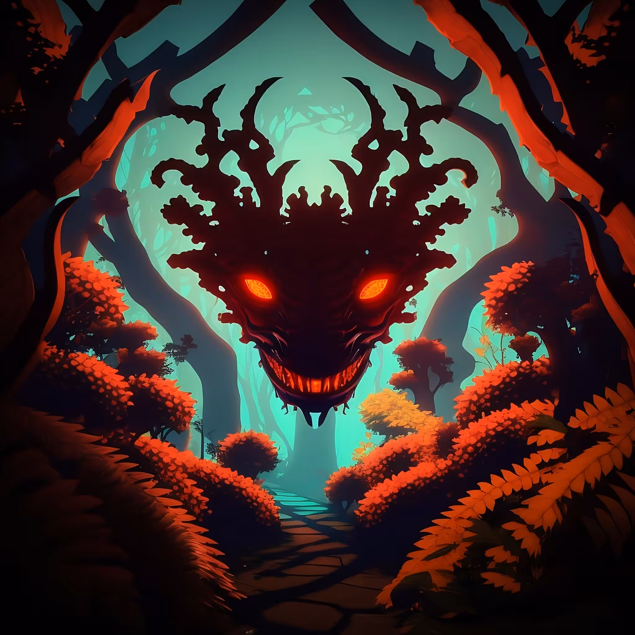 The demon in forest