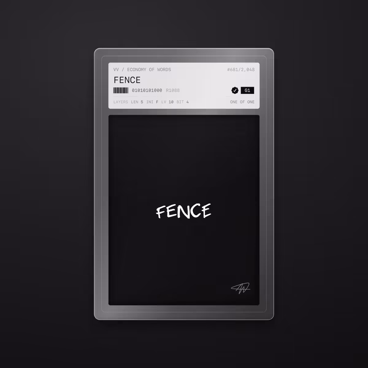 Economy of Words: FENCE · #681