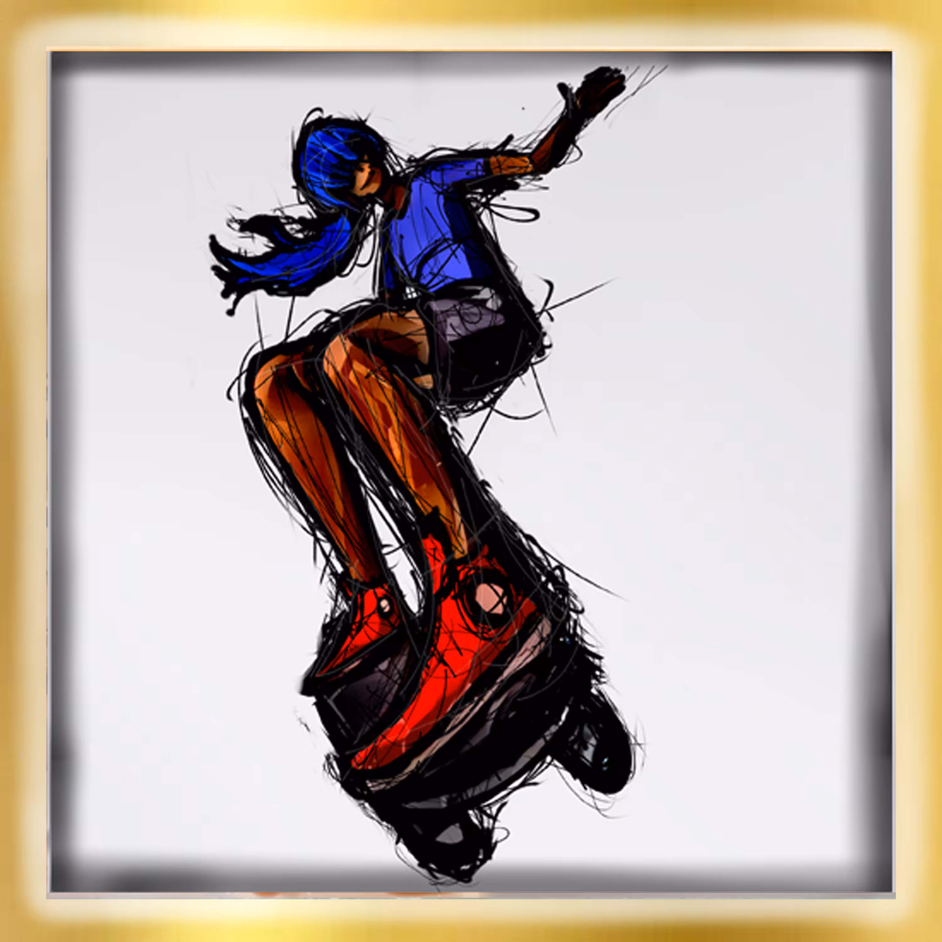 Rebellious Soul Gold Frame