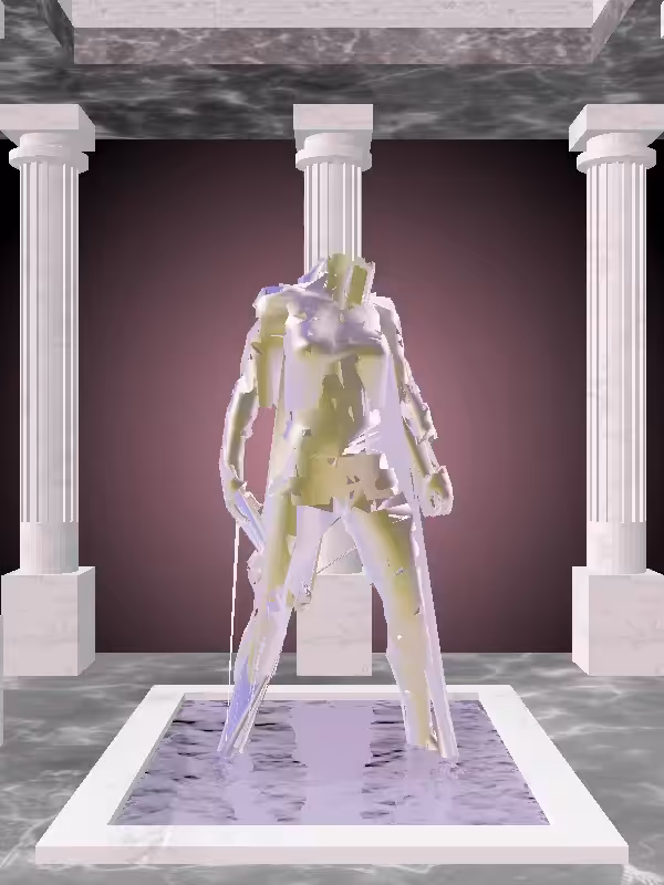 HeavenComputer: The Shooter Shimmery Violet Garden Woman #7721