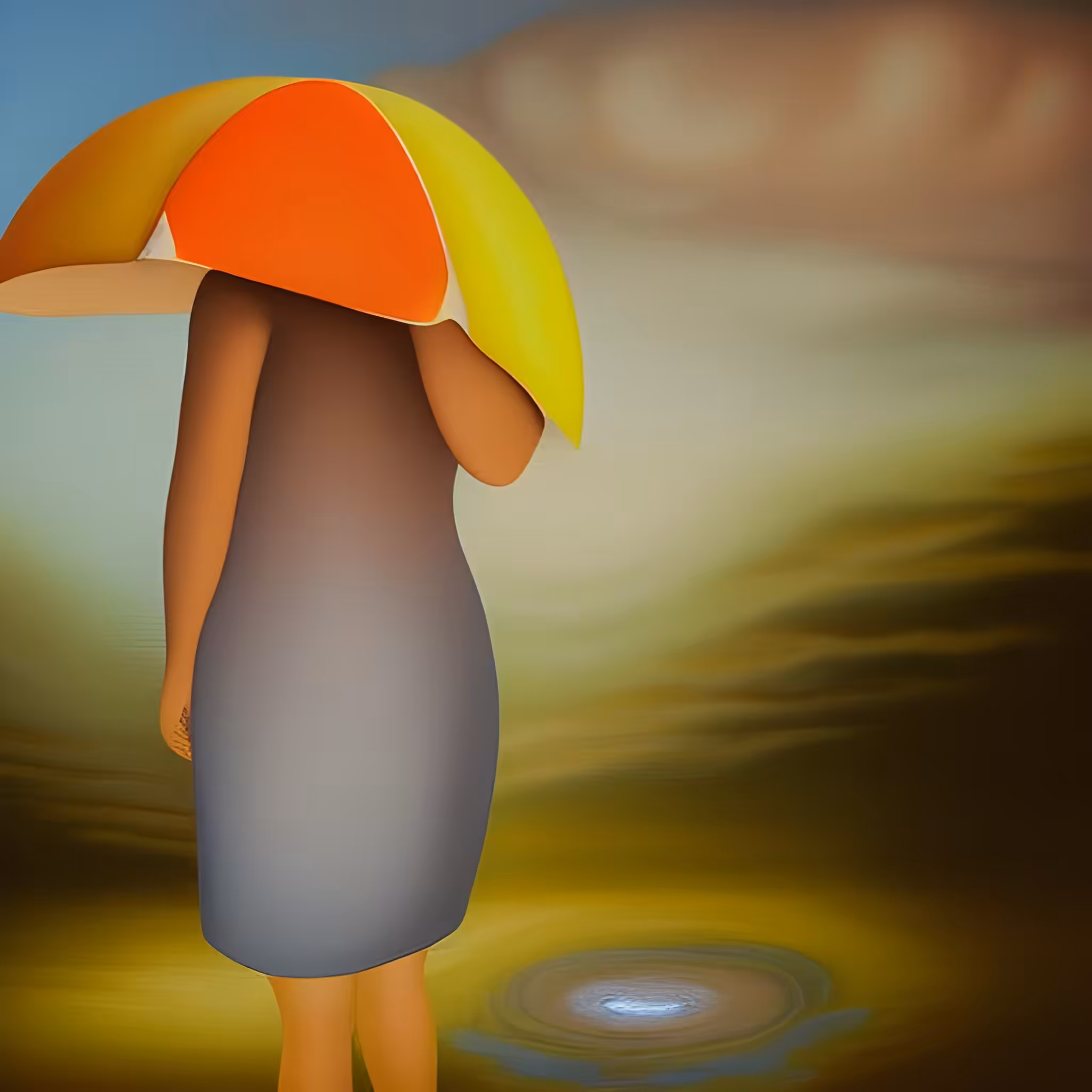Woman in Rain