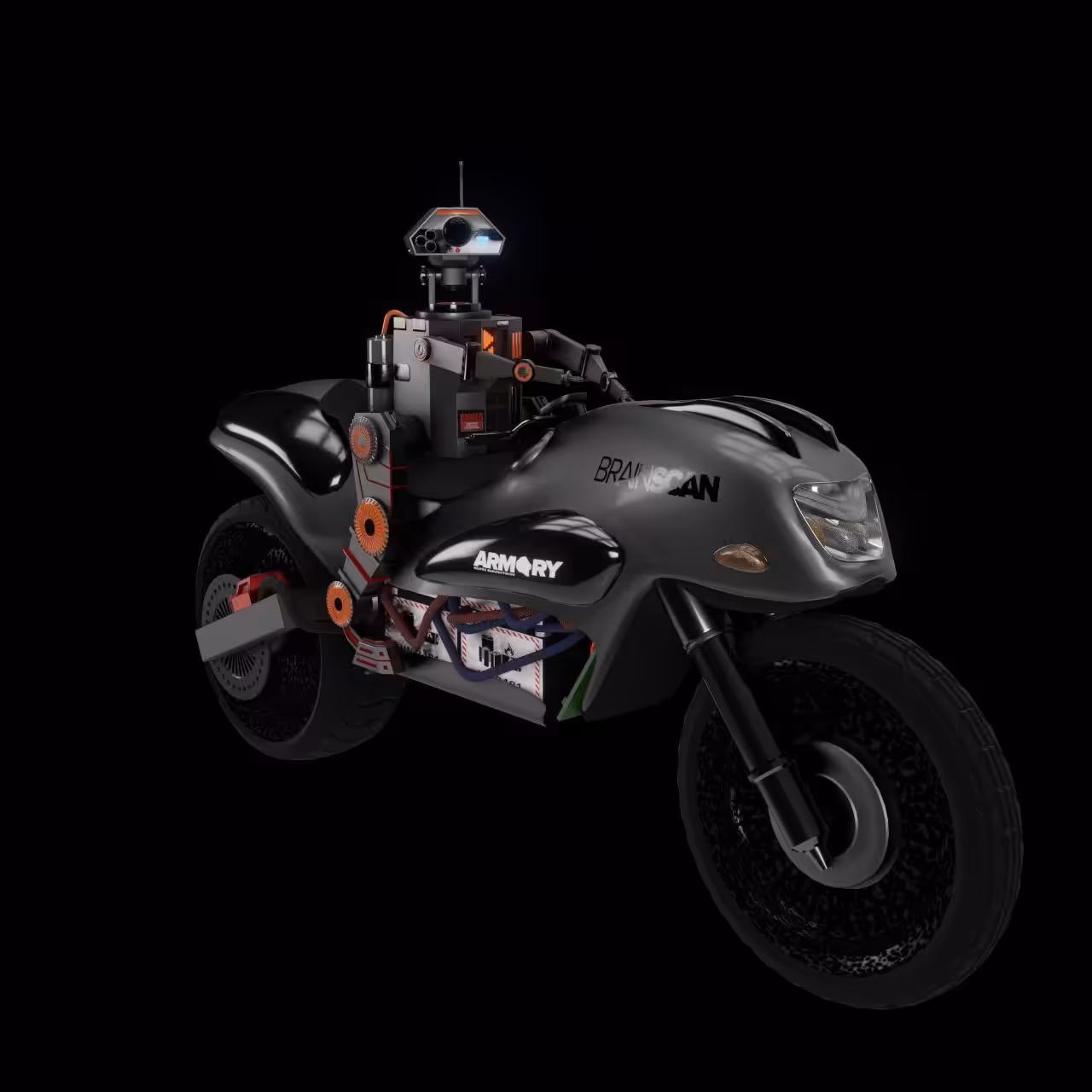 3D animation and 3D artworks : Electric Motorcycle