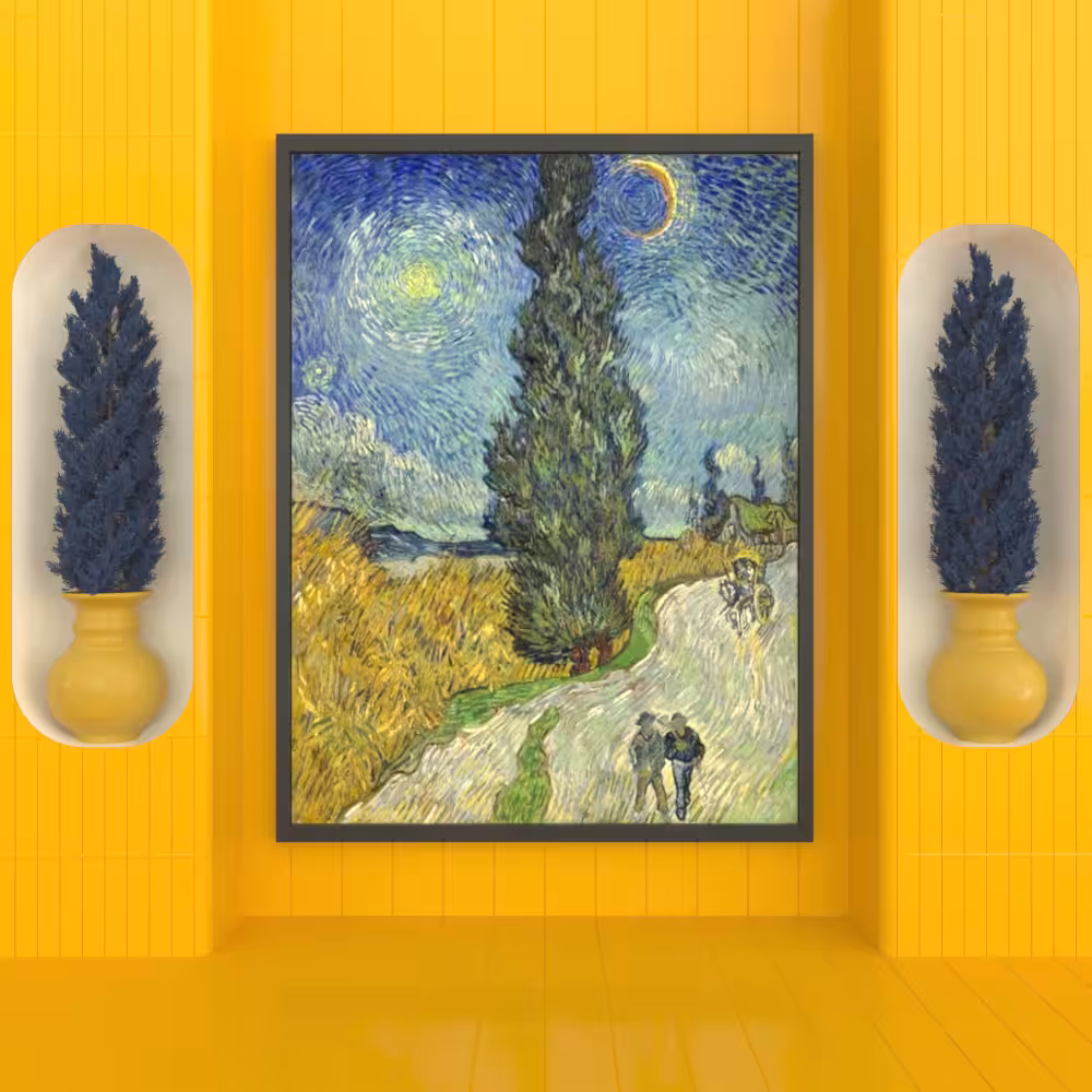 Road with Cypress and Star