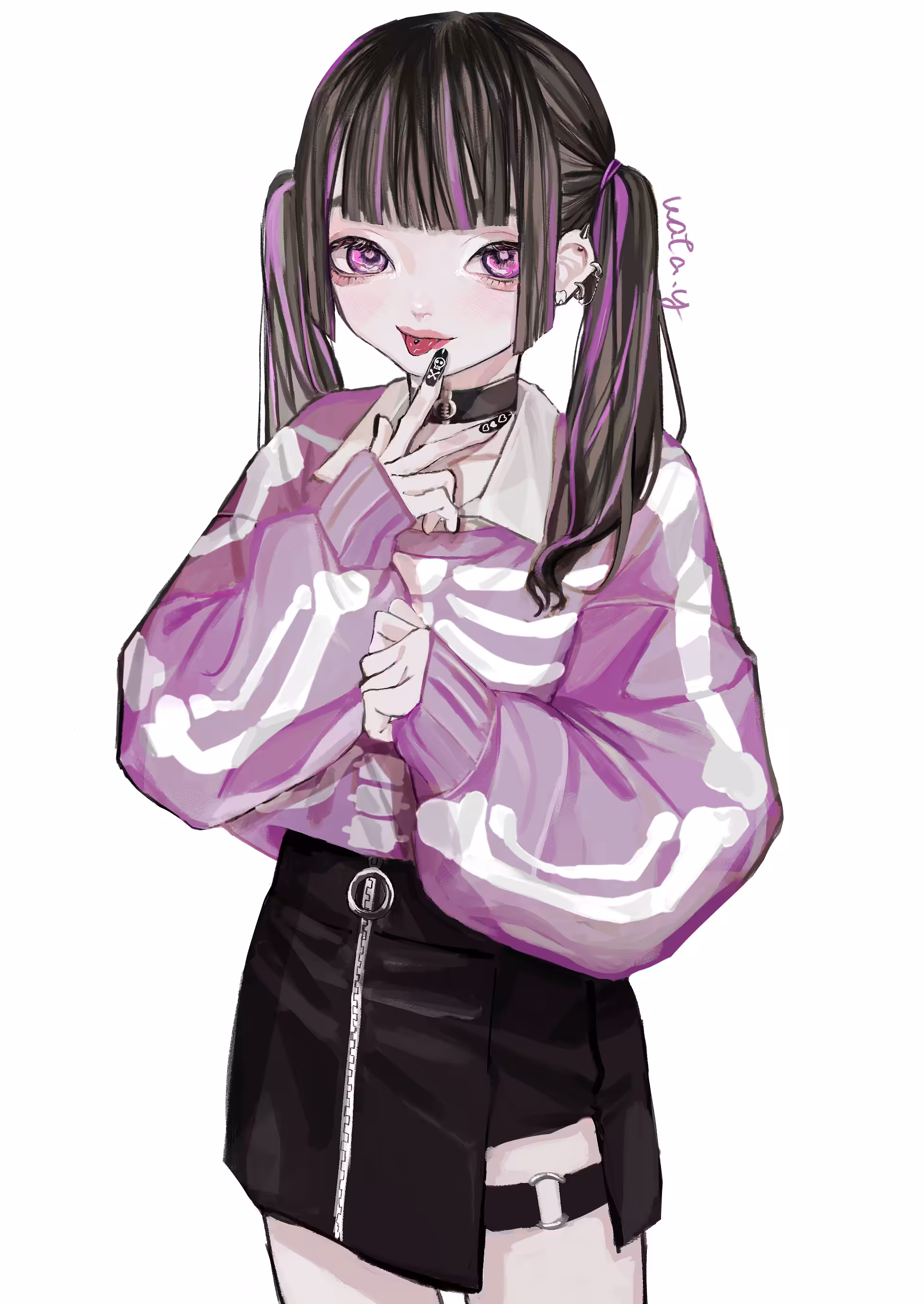 Pigtails hair girl #1