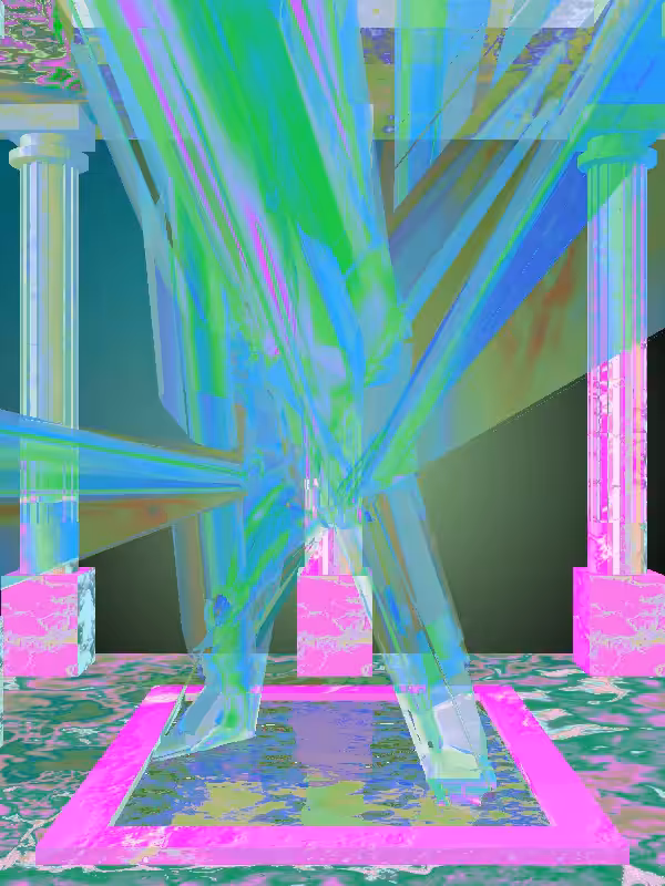 HeavenComputer: The Fading Kicking Ethereal Blue Man #3347