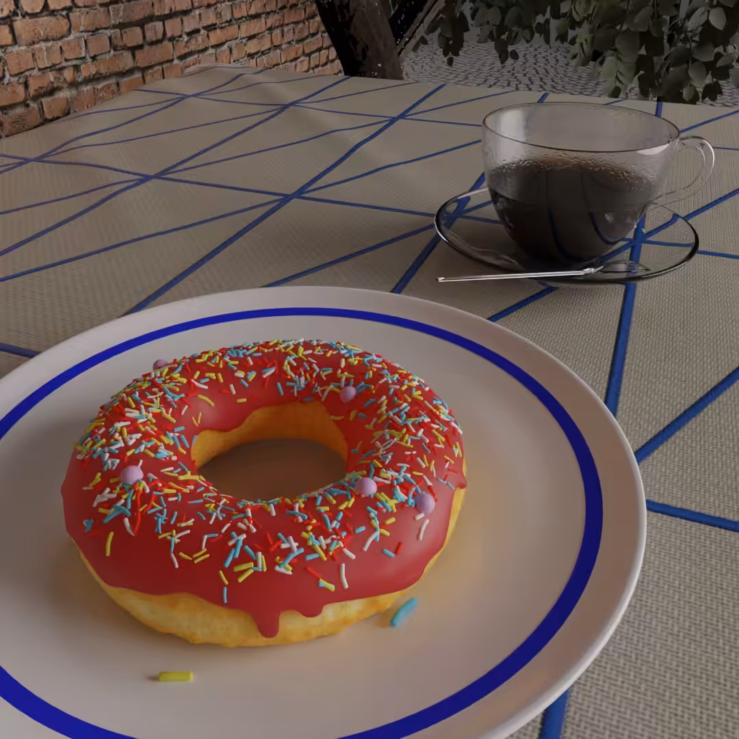 donut at the café front