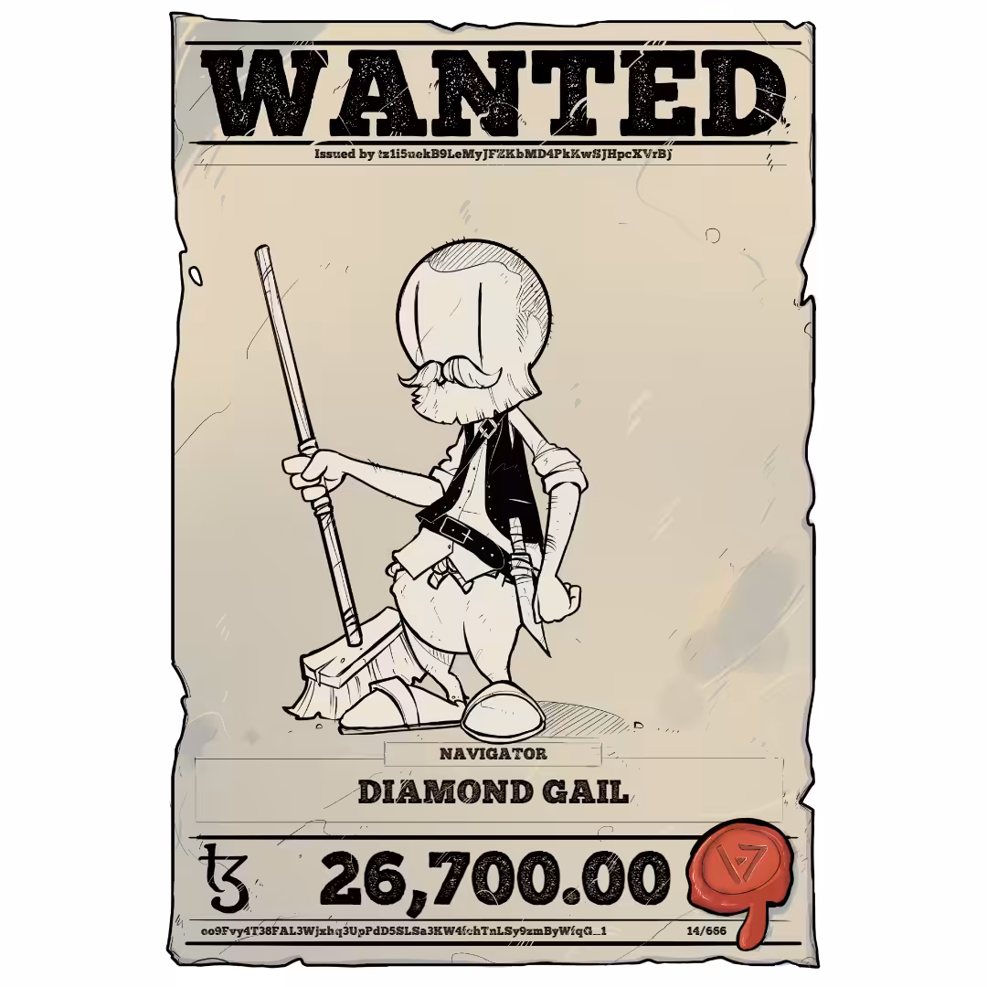 DIAMOND GAIL | TEZOS PIRATE 14/666