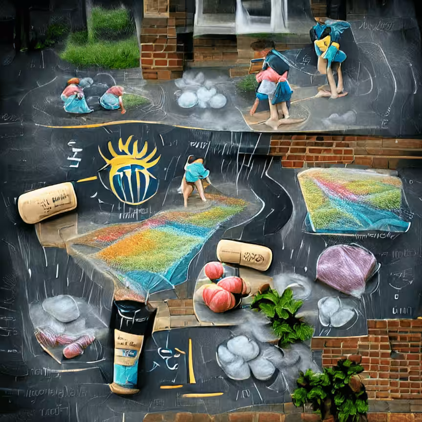 Summer Rain Chalk Art