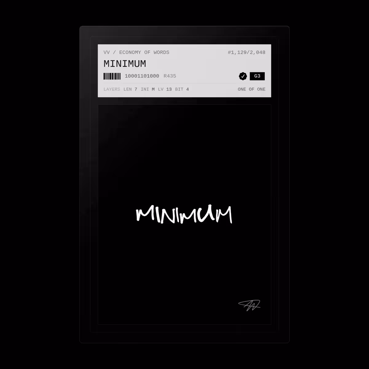 Economy of Words: MINIMUM · #1129