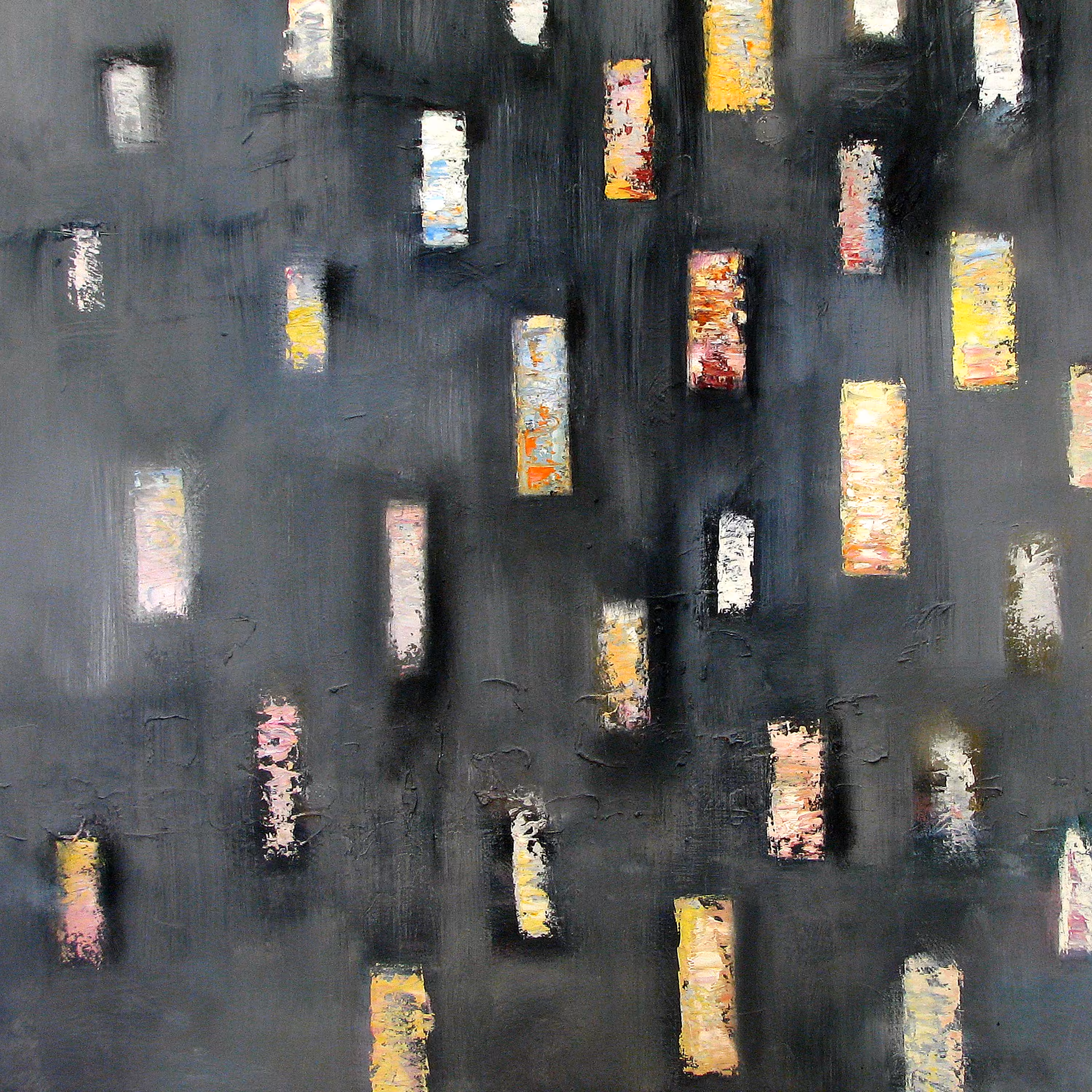 Night city windows