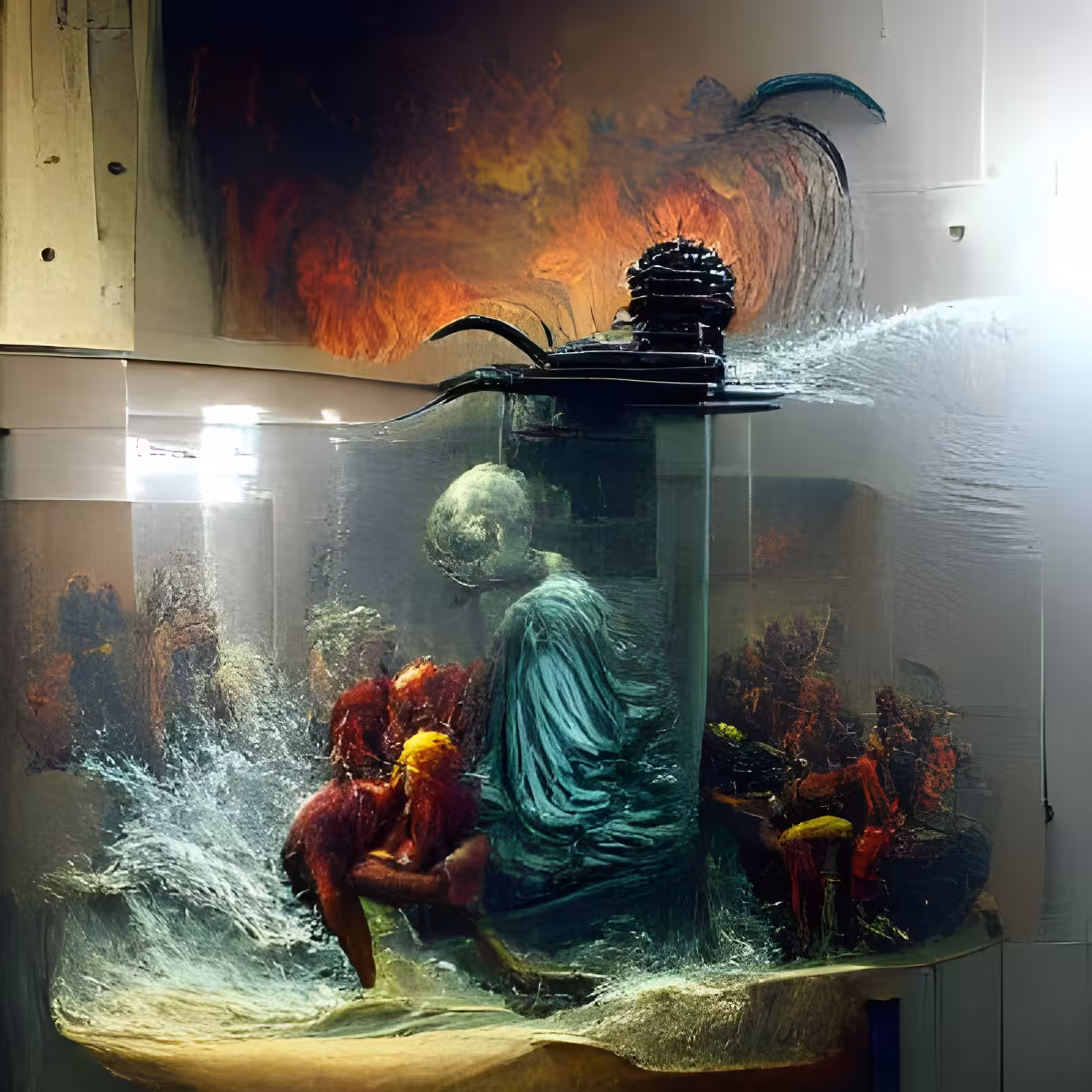 Cosmic dance with fire and water