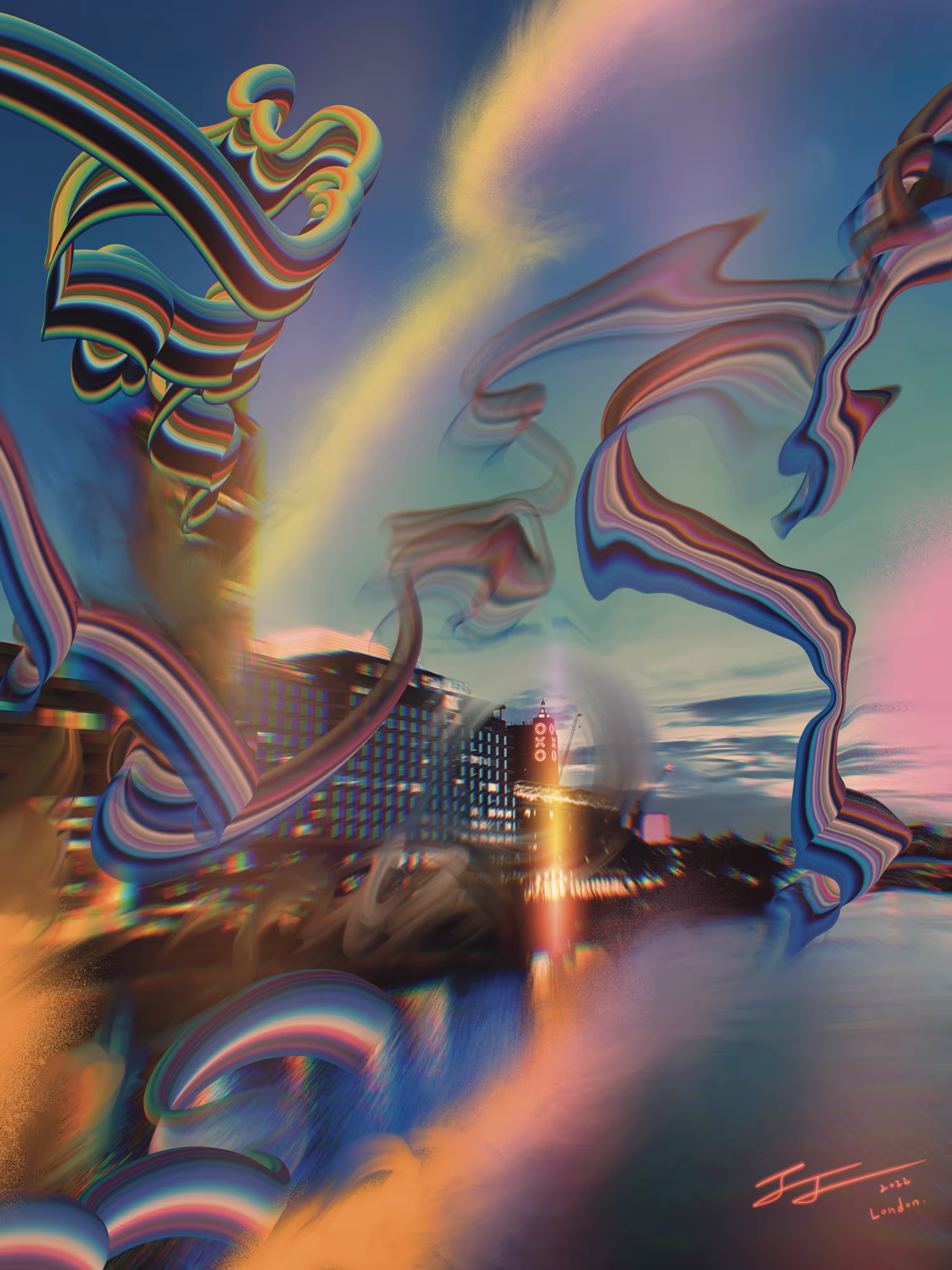 Abstract Painting ; Abstract Vibes: 2022, London Oxo Tower