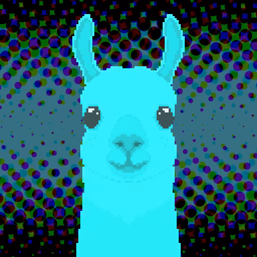 Pure Llama Power - Cyan