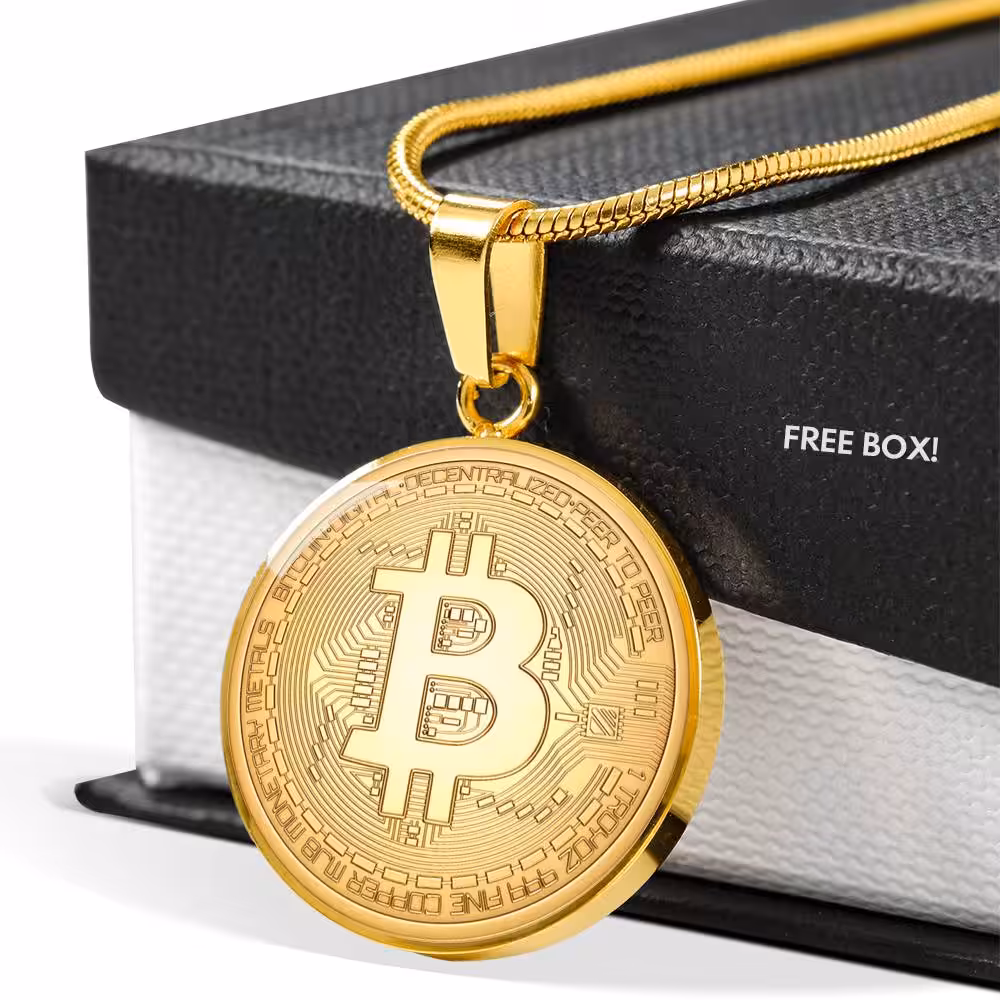 Bitcoin Pendant The first necklaces ever offered on the blockchain.
