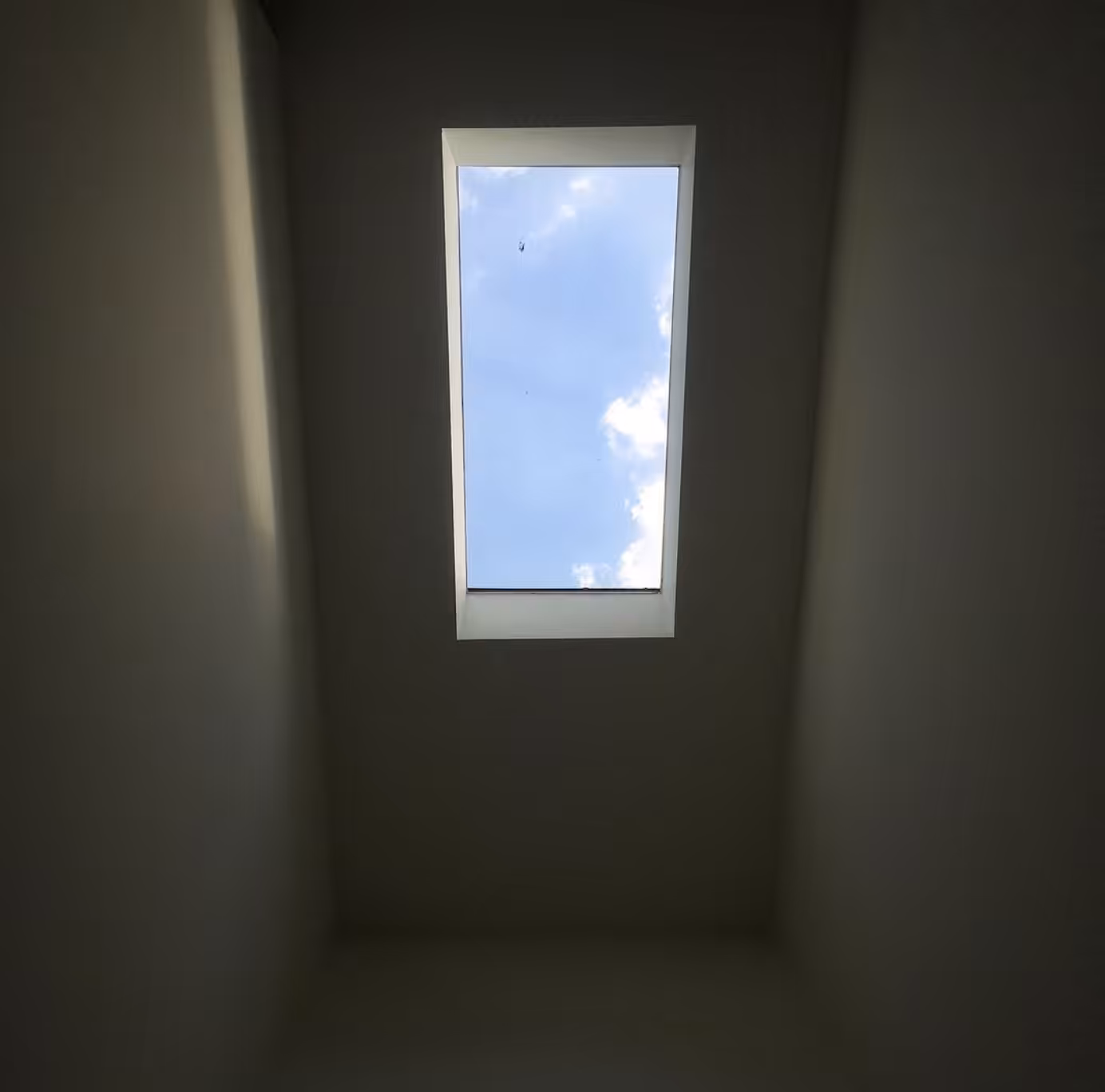 above the stairs
