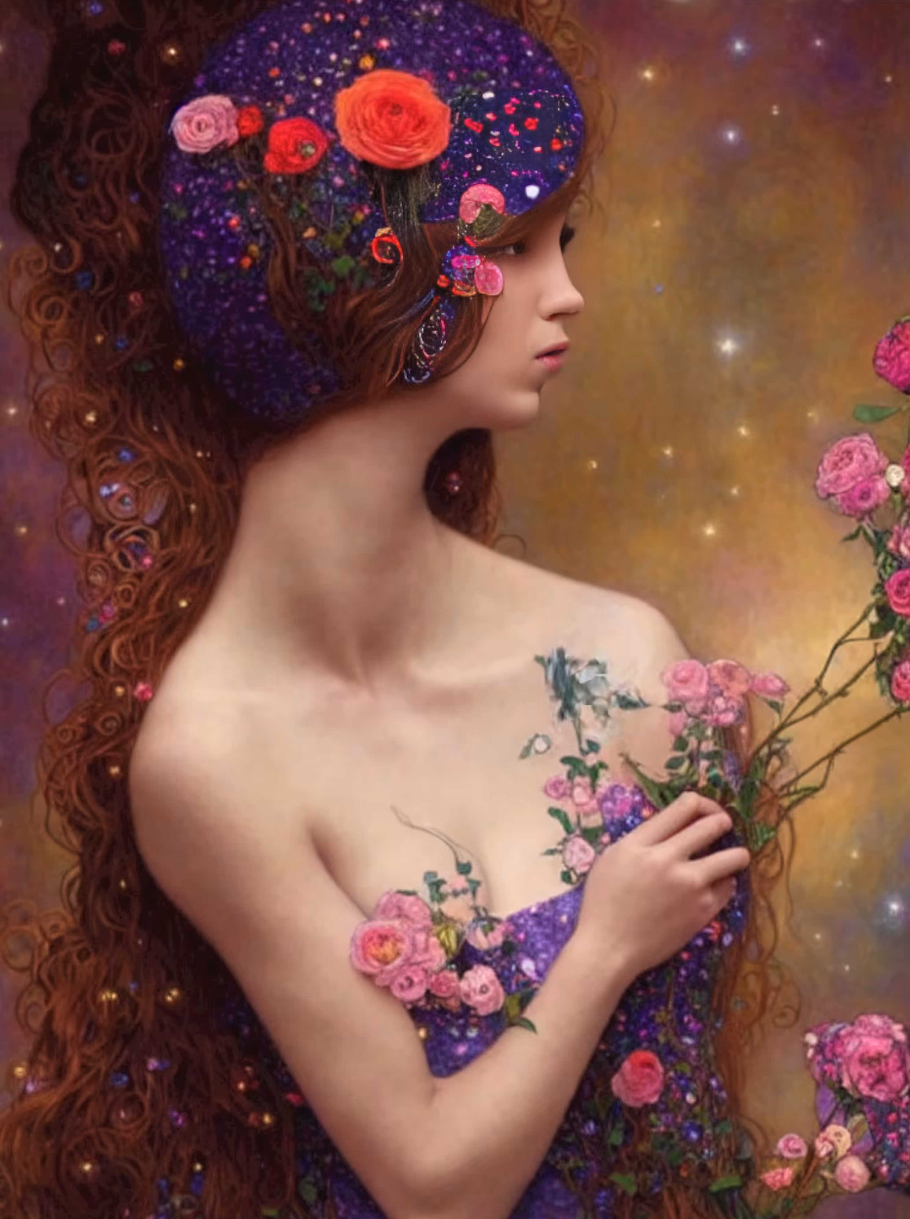 In the rose garden