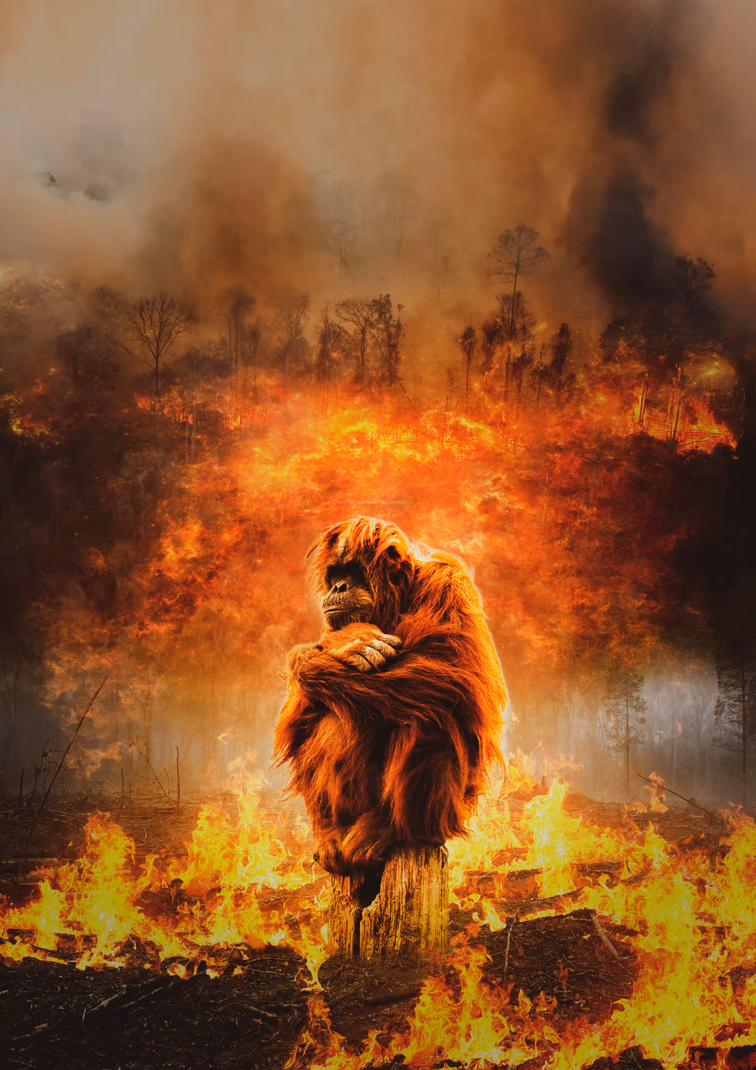 Apes House On fire