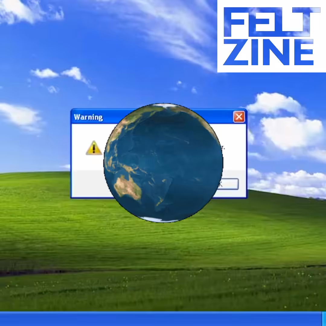 Canvas by Felt Zine: Canvas #23: desktop error. — vr. — global lockdown. — white box logo. — bleep