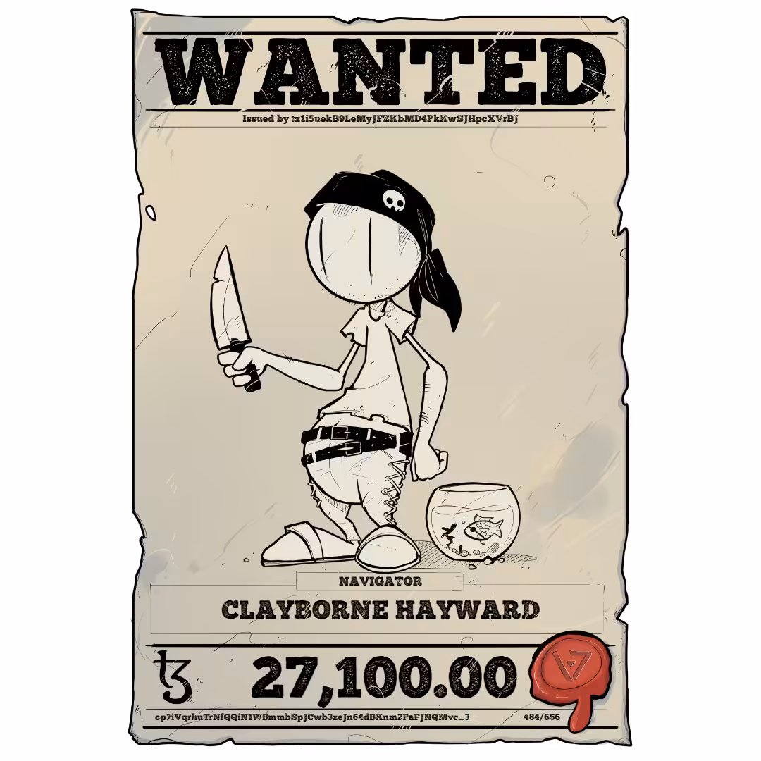 CLAYBORNE HAYWARD | TEZOS PIRATE 484/666