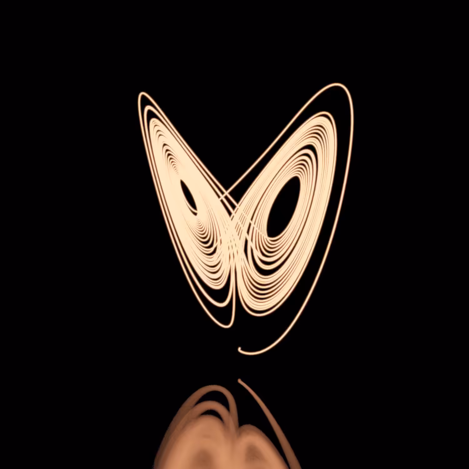 Generative Neon Strange Attractor - Monocolour - Visual Illusion - LA#4