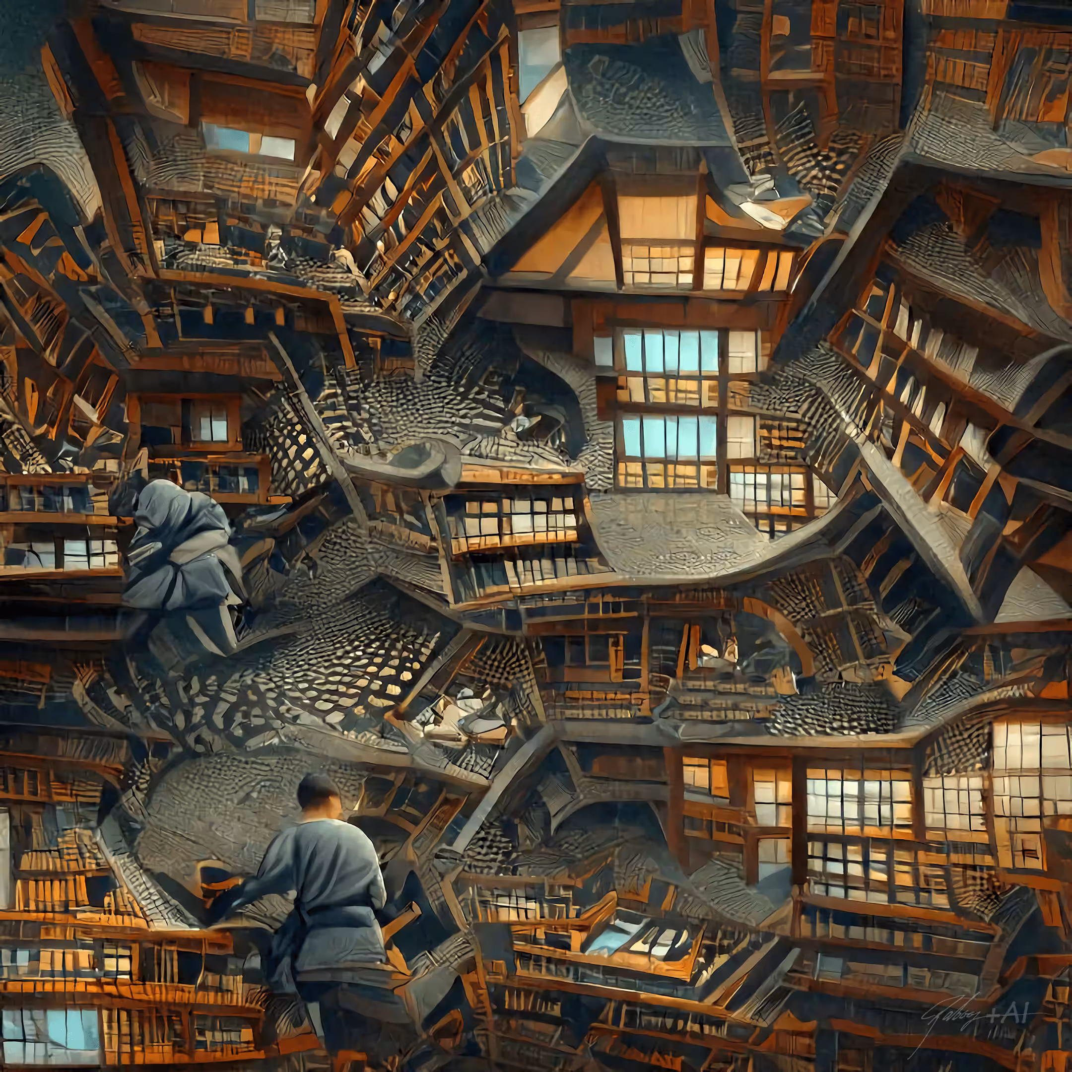 4 dimensional Shoin-zukurian library