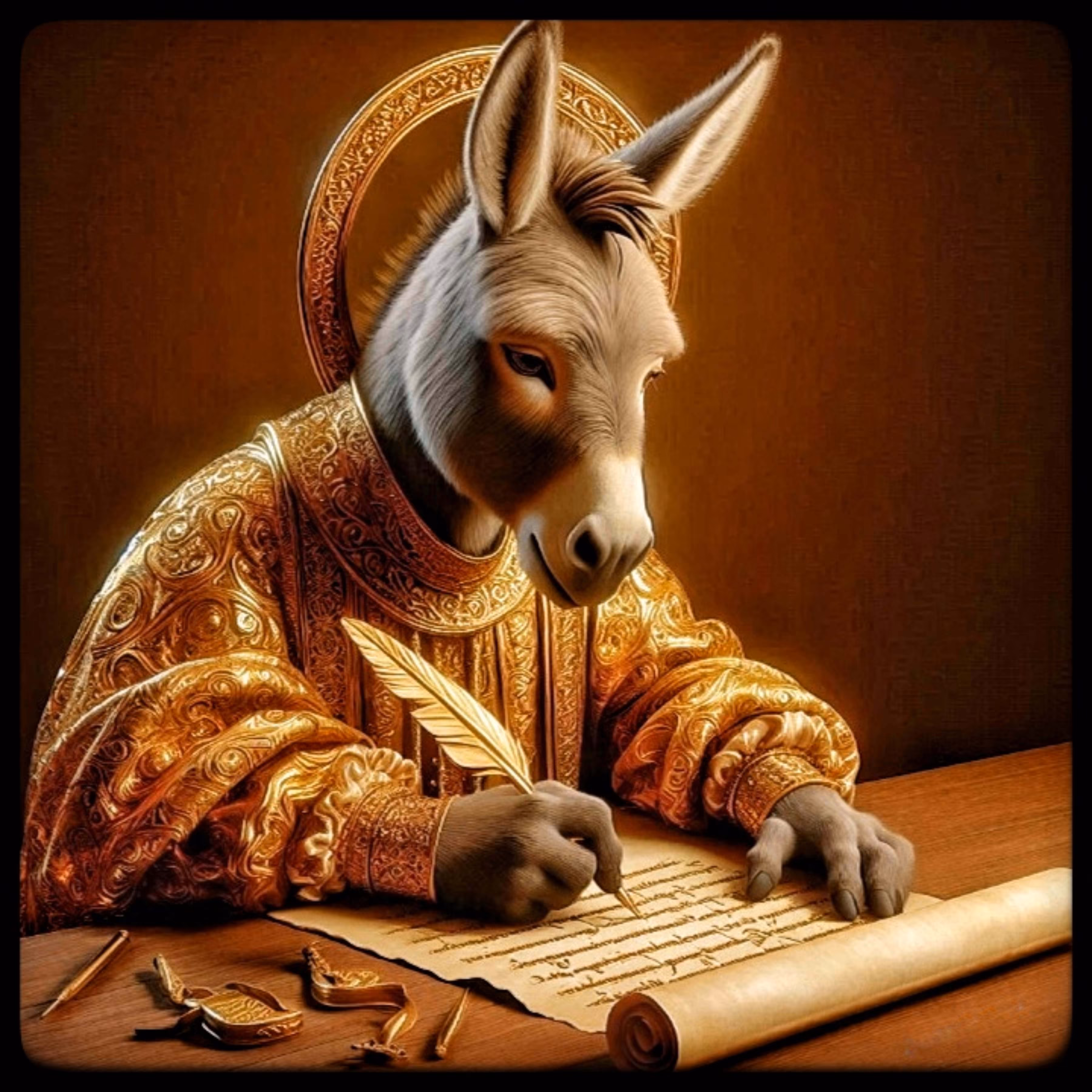 The illustrated donkey